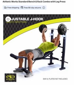 Athletic Works Standard Bench & Rack Combo with Leg Press