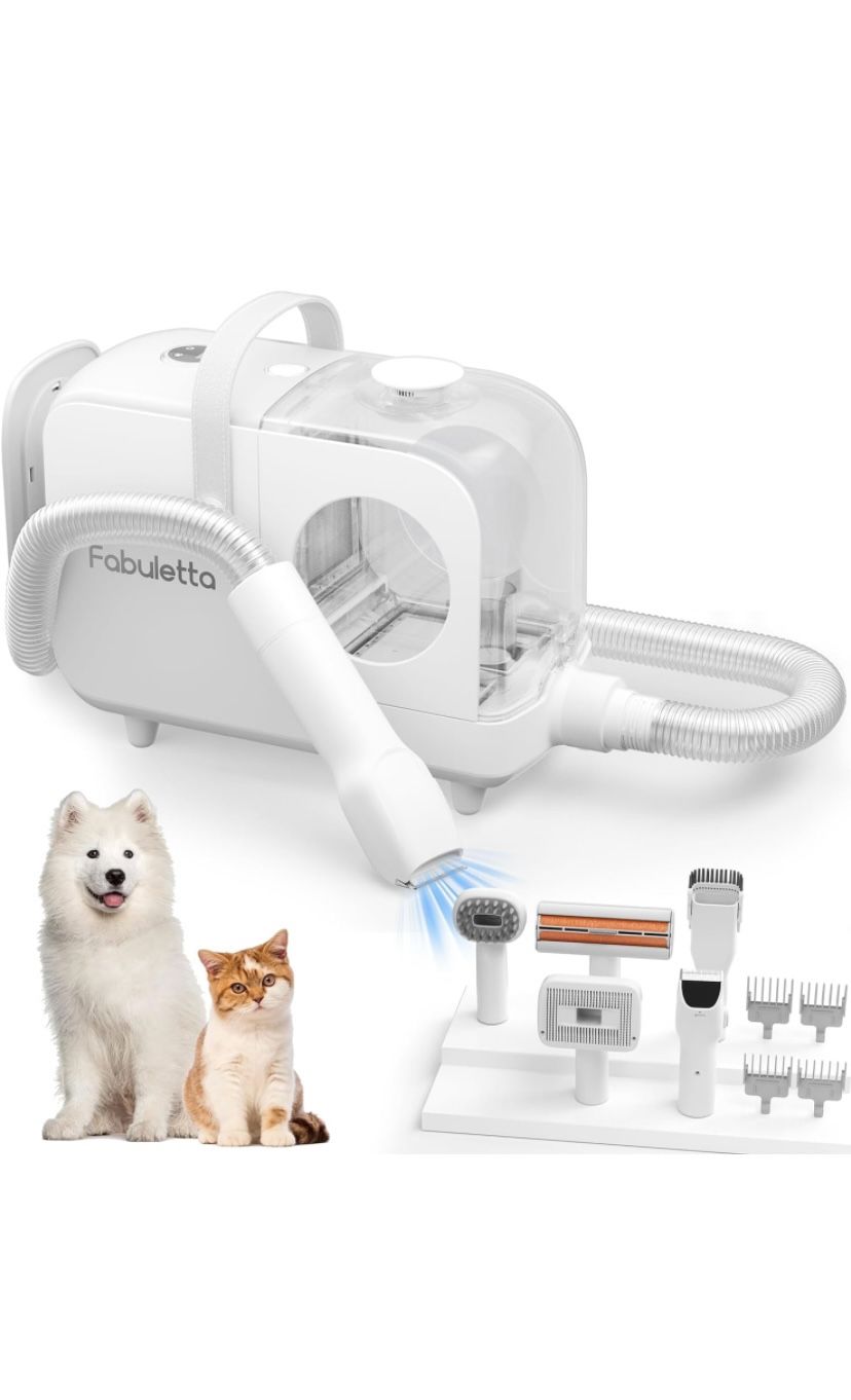 Fabuletta Dog Grooming Kit, 6-in-1 Professional Pet Grooming Vacuum Brand New