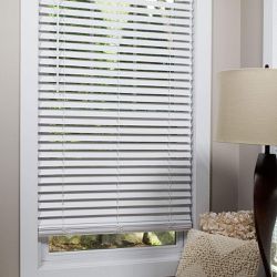 2-inch Flat Slat Faux Wood Cordless Room Darkening Blind for Windows