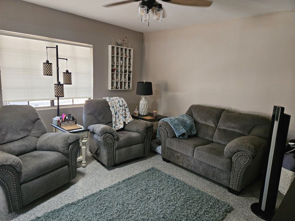 Loveseat And 2 Recliners