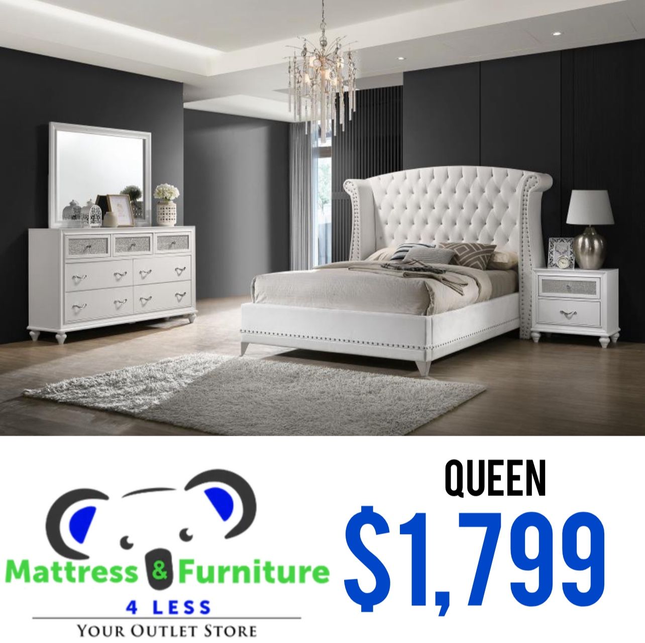 Barzini 4-Piece Queen Bedroom Set