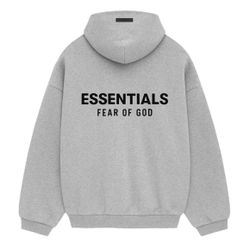 Grey Essentials Hoodie Size Small Great Quality