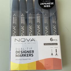 Nova Dual Tip Alcohol Ink Markers Yellow/Orange