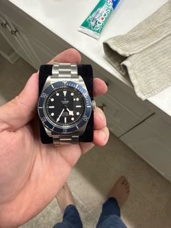 Tudor Black Bay Blue Stainless Steel Watch