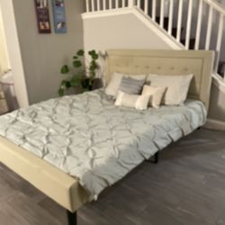 Beautiful Queen Size Upholstered  Bed Frame Free Local Delivery 