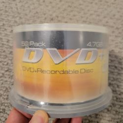 DVD+Recordable Disk, 4.7GB, 50 Pack