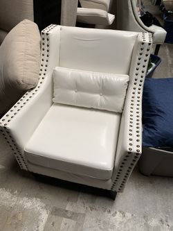 Leather accent chair