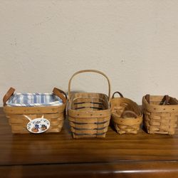 4 Small Longaberger Baskets