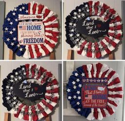 4 Handmade USA Wreaths