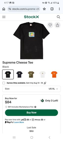 Supreme CHEESE TEE BLACK XL