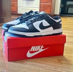 Nike Dunk Low Men's Low Top Leather Lace-Up Sneakers Black/White DD1391-100
