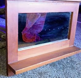 Small Mirror Shelf W/ Hanger Hook.