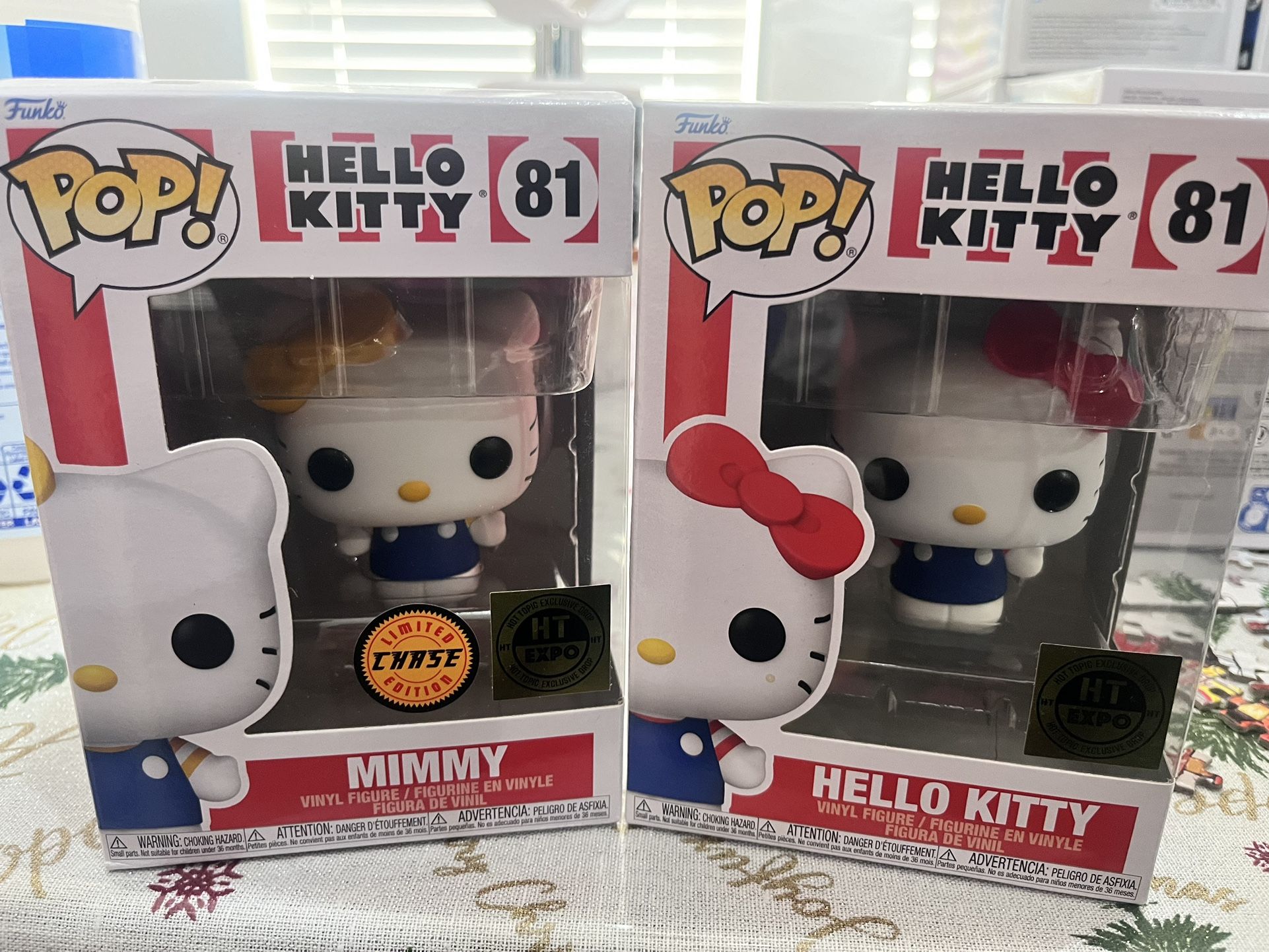 Funko Pop! Hello Kitty #81 Mimmy Chase Bundle Hot Topic Expo