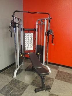 😎NEW  FUNCTIONAL TRAINER W/ FREE BENCH
