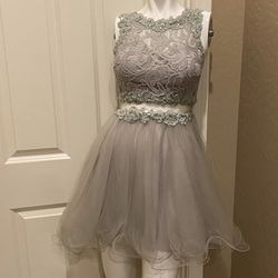 Adorable Dancing Queen Silver Dress size XS