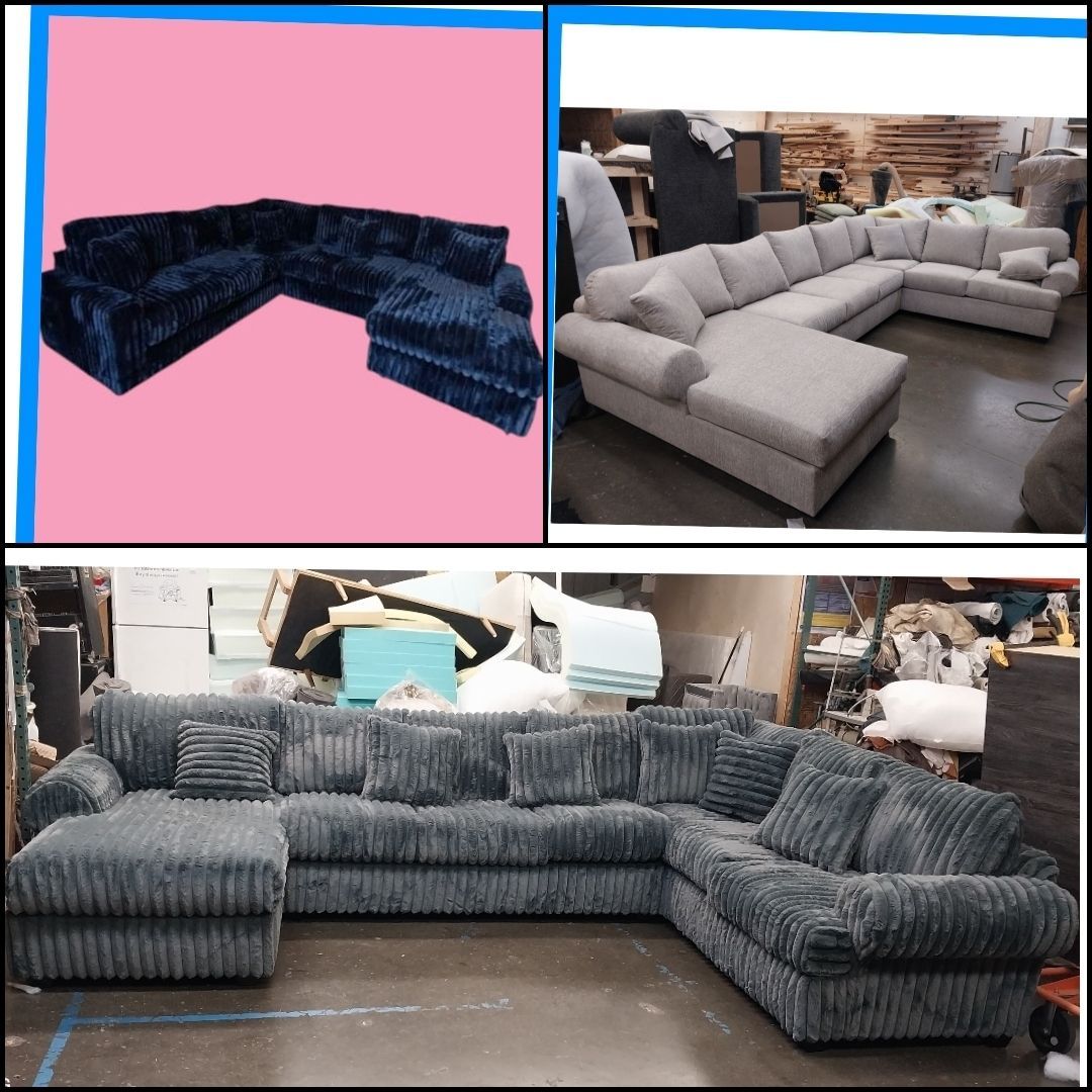 BRAND NEW 8x13X10ft and 11x11ft SECTIONAL COUCHES CHAISE. CUSTOM MADE AVAILABLE