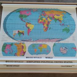 Pull Down Maps - RAND McNally  LARGE MAPS 