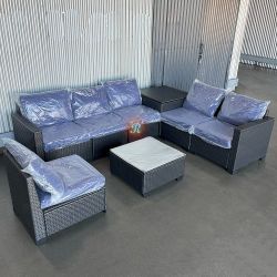 8pc Outdoor Sectional Couch Set Patio Furniture