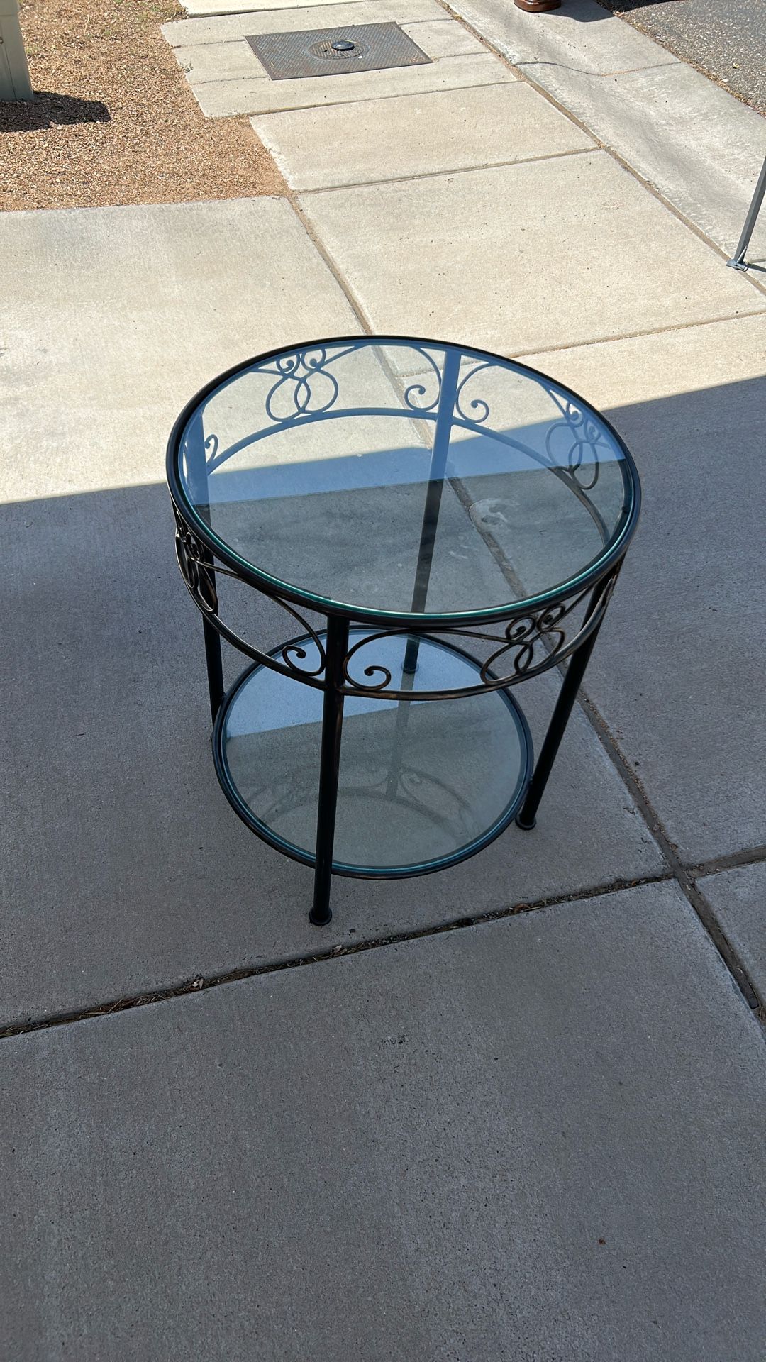Glass End Table