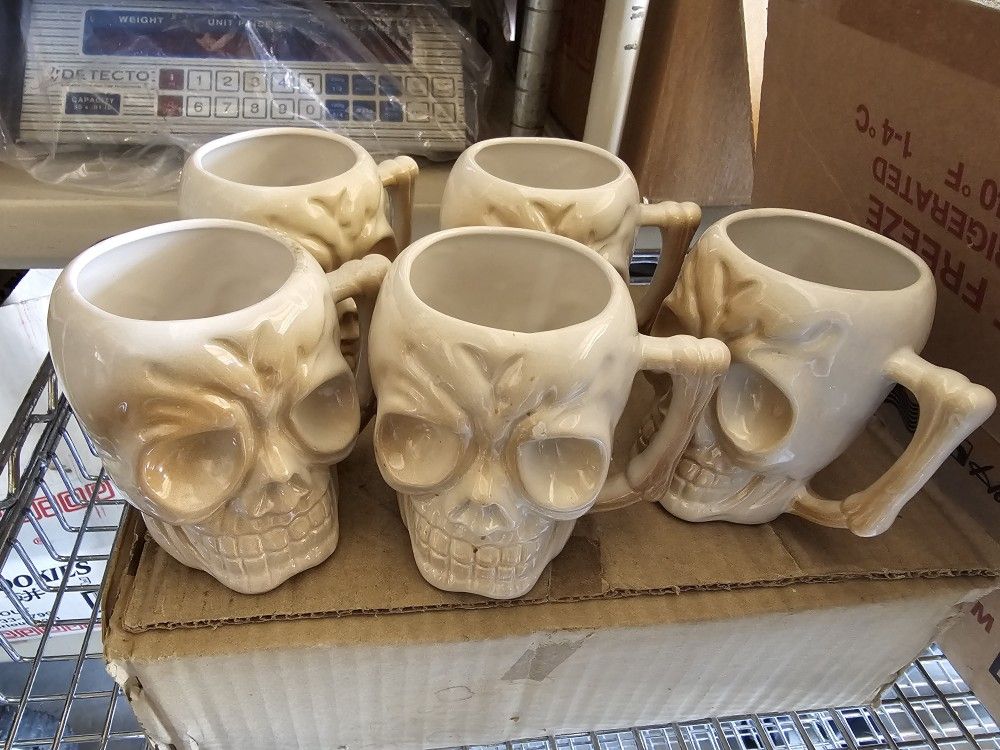 Japan Skull Tiki Mugs Orchids Of Hawaii Handle