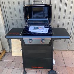 Megamaster 2-Burner Propane Gas Grill in Black