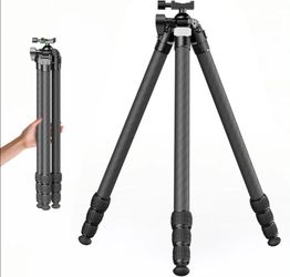 Carbon Fiber Tripod with Bubble Level,10-Layer 32.5mm Tube,Lightweight with 46mm Ball Head and Lever Arca-Swiss Quick Release Clamp
