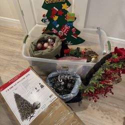 Christmas tree . Christmas decorations