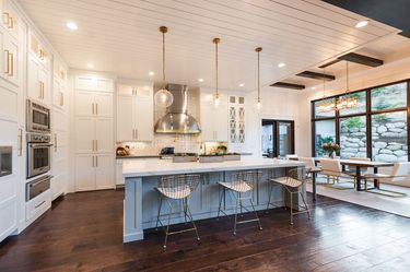 Modern Gold Kitchen Stools (2)