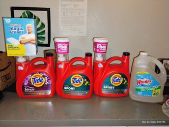 Tide/ Windex/Magic Eraser/ Pink Stuff