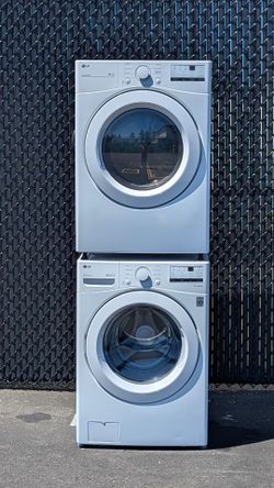 LG STACKABLE XL CAPACITY WASHER 4.5cuft  AND ELECTRIC DRYER 7.4cuft. WORKS PERFECT WITH 45 DAYS WARRANTY