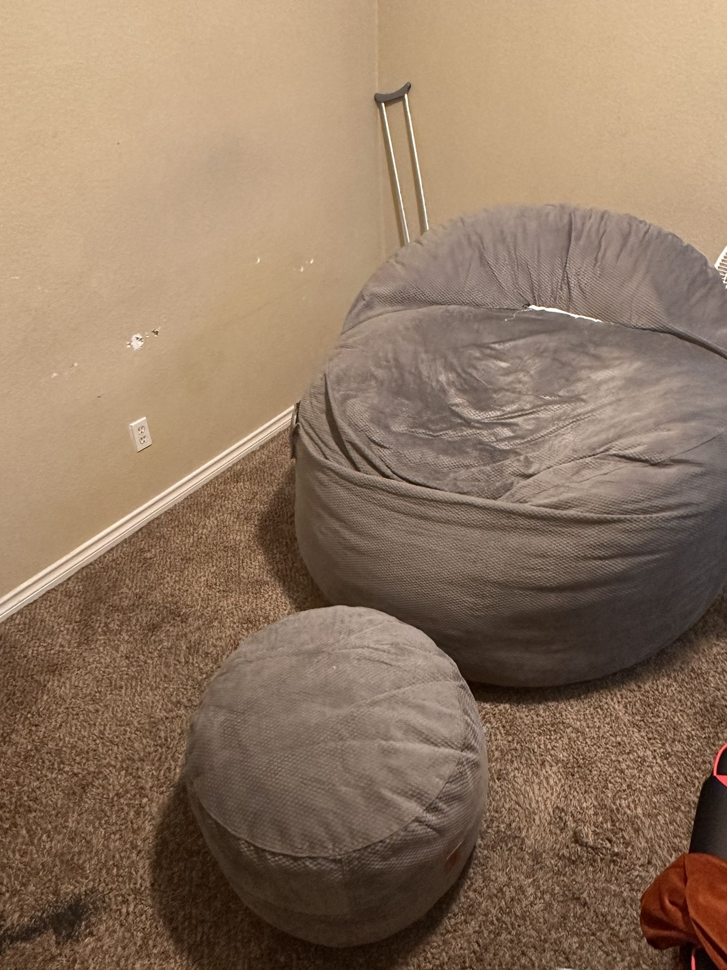 Bean Bag That Turns Into A King Size Mattress And Ottoman