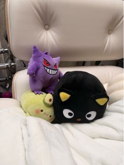 Chococat and Gengar plush