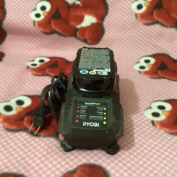Ryobi P118 Battery Charger With P102 Lithium Ion Battery 18 Volts 