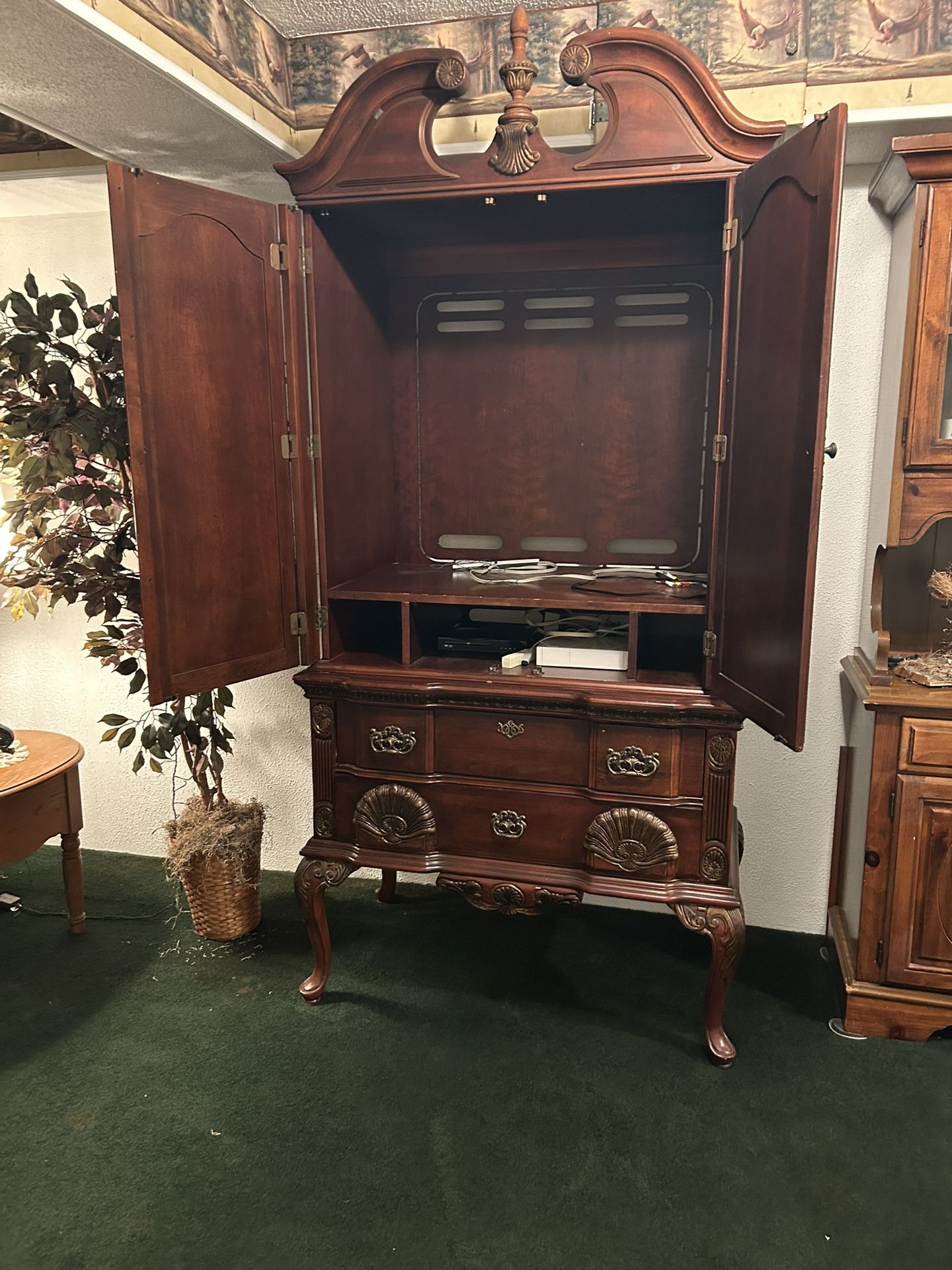 Tv Cabinet  Cherry Wood