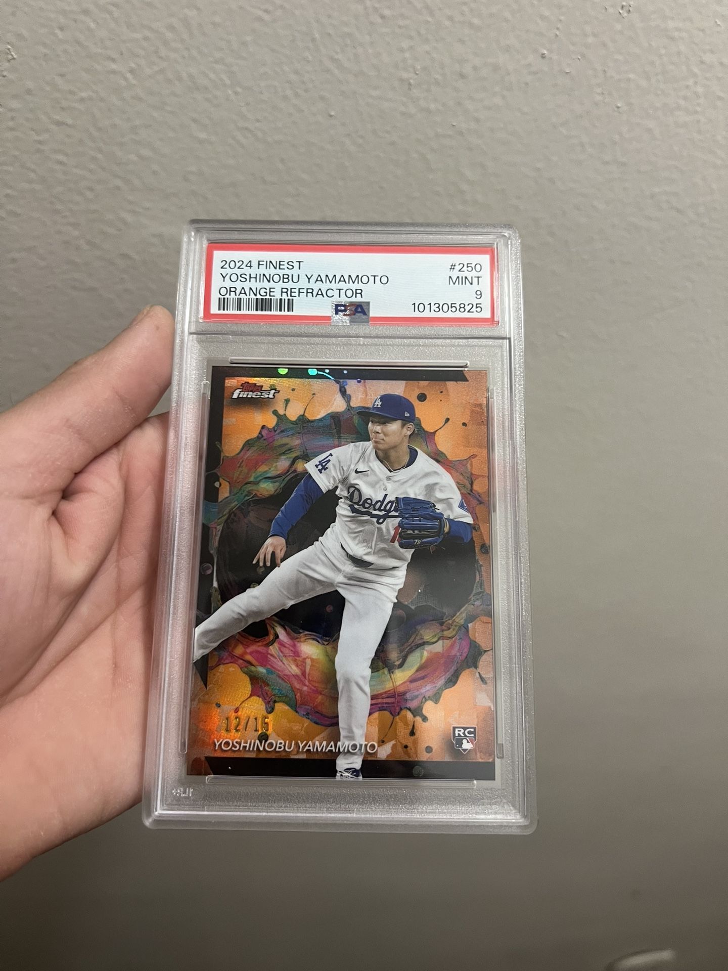 Yoshinobu Yamamoto 2024 Topps Finest /15 Rookie Rc