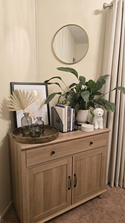 Modern Farmhouse Oak Buffet Cabinet