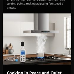 IKTCH NEW 36" Island Mount Range Hood