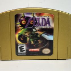 The Legend of Zelda: Majora's Mark Gold Holographic N64 Nintendo 65 TESTED