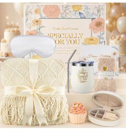 Birthday Gifts for Women, Self Care Package Unique Happy Birthday Basket for Her Mom Best Friends Wife Sister Boss, Get Well Soon Gift Baskets Spa Car