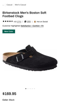 Birkenstock Boston Soft Footbed Clogs – Black