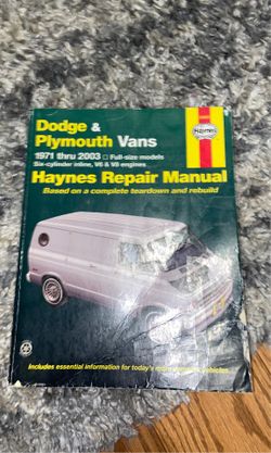 Dodge & Plymouth vans HAYNES repair manual