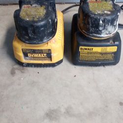 2 DeWalt 18 volt batteries and chargers