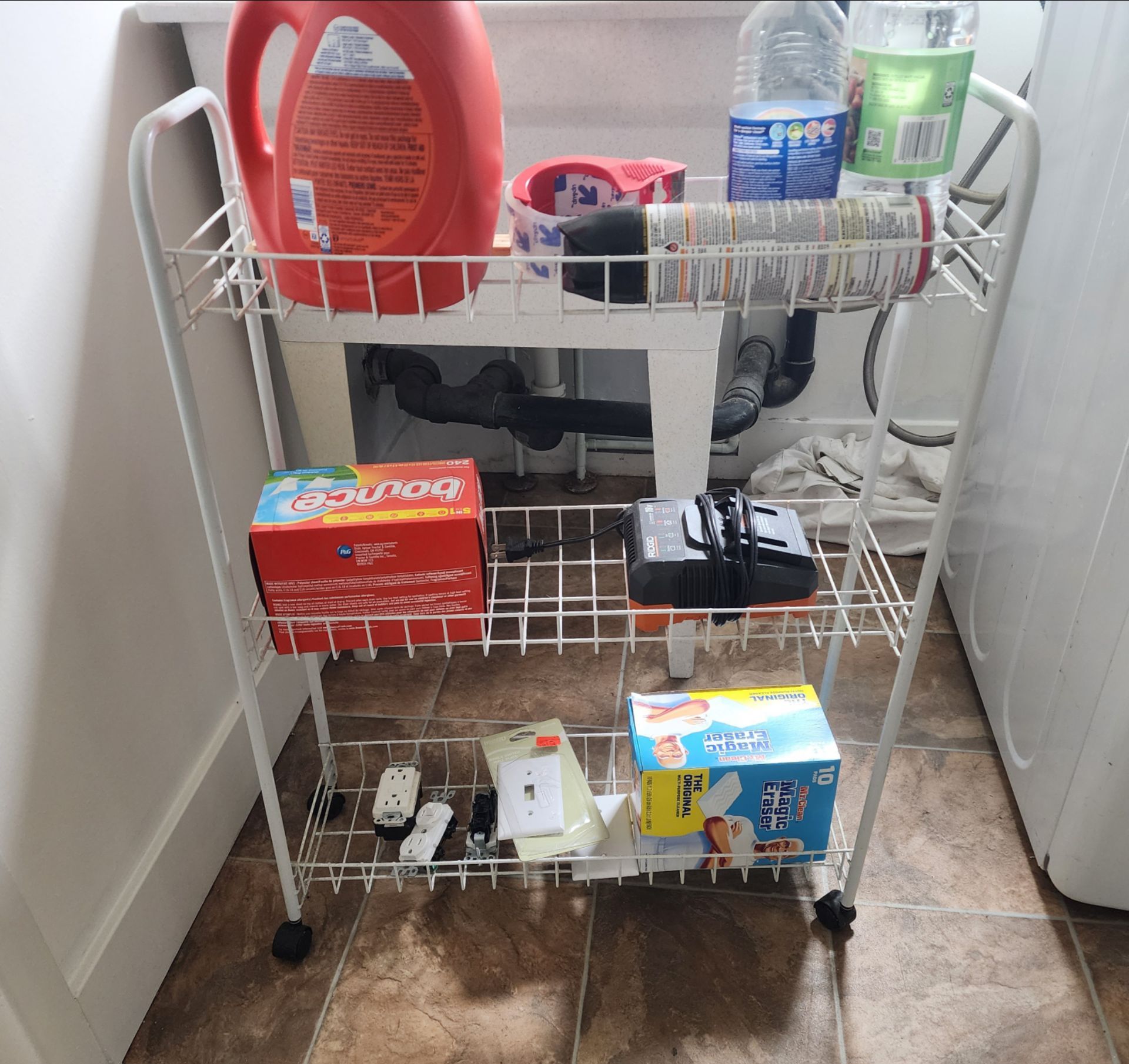 White 3 Shelf Rack