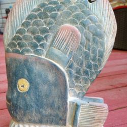 Solid Wooden Fish Home Decor