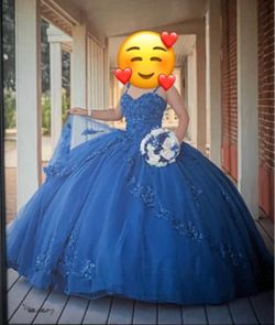 Royal Blue Ball Gown Quinceañera Dress