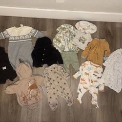 Newborn Baby Boy Bundle – 13 Pieces – Disney Pooh, Sleepers, Knits 
