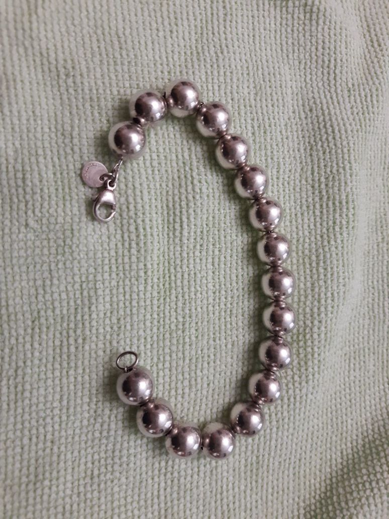 Authentic Tiffany & Company Silver Bead Bracelet Rare