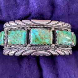 Sterling Turquoise Cuff Bracelet