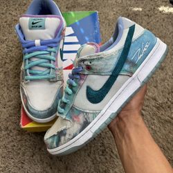 2024 Futura Laboratories x Dunk Low SB Bleached Aqua