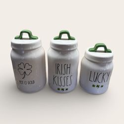 Rae Dunn St Patty’s Edition Canisters Set of 3 🍀